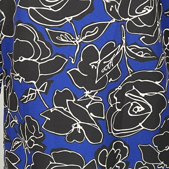 Ottod’Ame Womens Blue Floral Mini Shift Dress Stretch made in Italy size 6 - Picture 6 of 14